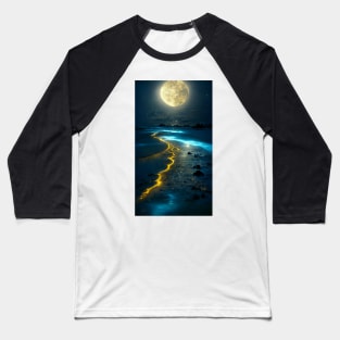 Midnight sky shore glow Baseball T-Shirt